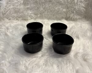 Set Of 4 Vintage Mervyn’s Japan Soup Or Cereal Bowls - Black